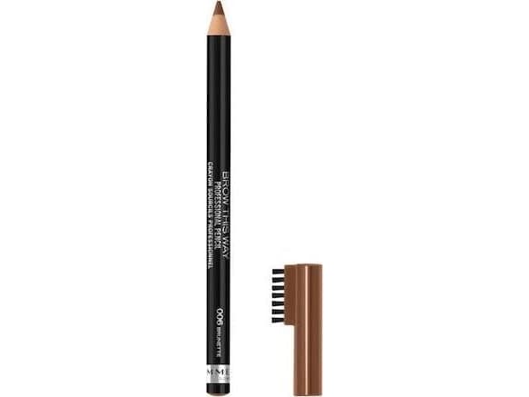 Rimmel Brow This Way Profesjonell blyant, Brun, Brunette, 1 stk, HYDROGENERTE PALMEKJERNEGLYSERIDER, HYDROGENERTE VEGETABILISK OLJE, HYDROGENERTE PAL