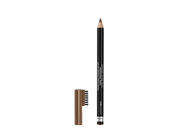Rimmel Brow This Way Profesjonell blyant, Brun, Brunette, 1 stk, HYDROGENERTE PALMEKJERNEGLYSERIDER, HYDROGENERTE VEGETABILISK OLJE, HYDROGENERTE PAL