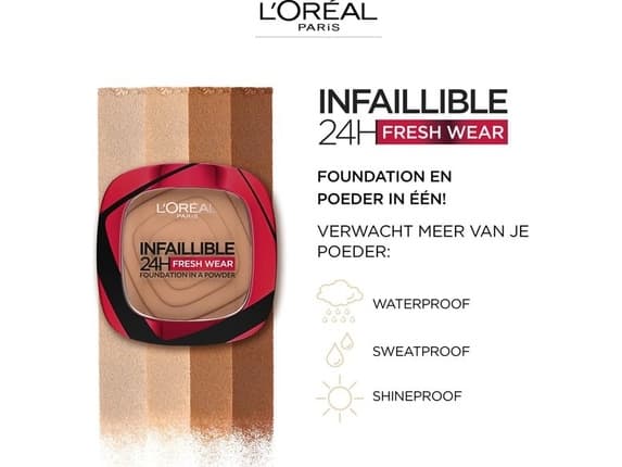L’Oréal Paris Infaillible Poeder 20, Pulver, Beige, Ivory, Mattifying, Naturlig, Translucent
