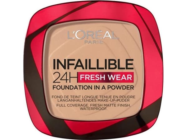 L'OREAL_Infaillible 24H Fresh Wear Foundation In A Powder long-lasting face foundation 120 Vanilla 9g