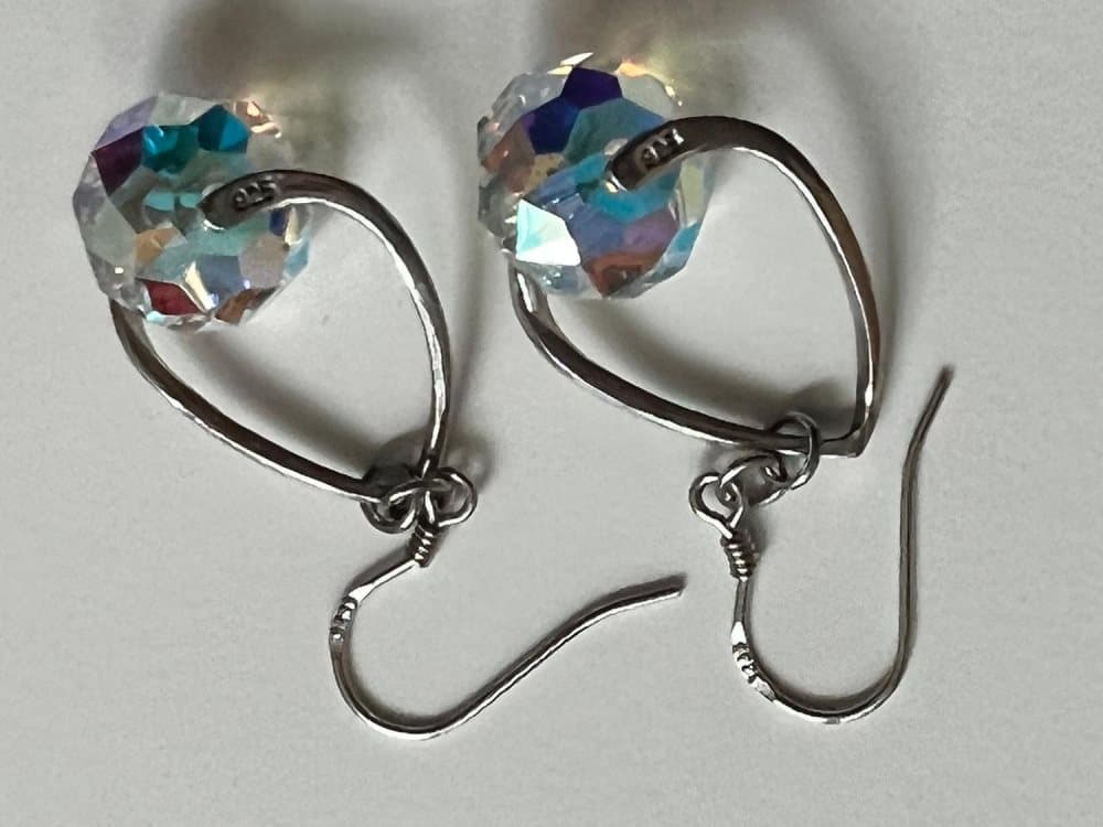 Äkta Silver med Swarovski kristaller-Örhängen