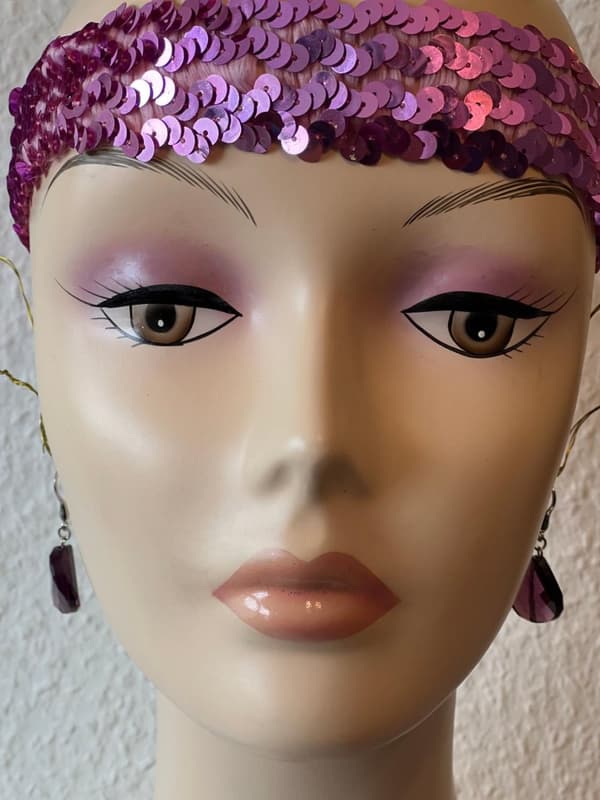 Äkta Silverörhängen med Purple Red Zirkoner