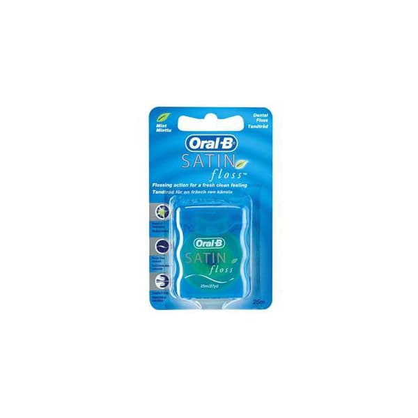 Satin Floss Mint Dental Floss With Mint Flavor 25 M