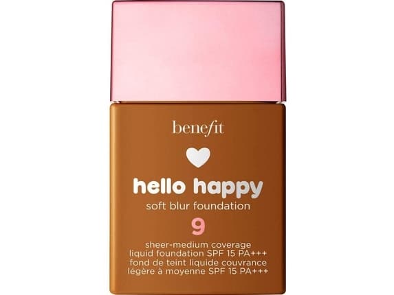 Benefit Benefit, Hello Happy Soft Blur, Matte Finish, Liquid Foundation, 09, Deep Neutral, SPF 15, 30 ml For Women