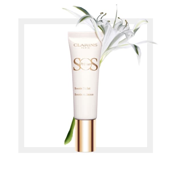 Clarins SOS Primer, Alla hudtyper, Illuminating, Självtorkning, Universal Light, Rör, Gräddvit