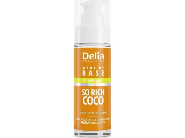 Delia Cosmetics Vegan smoothing and lifting makeup base So Rich Coco (kokos) 30ml