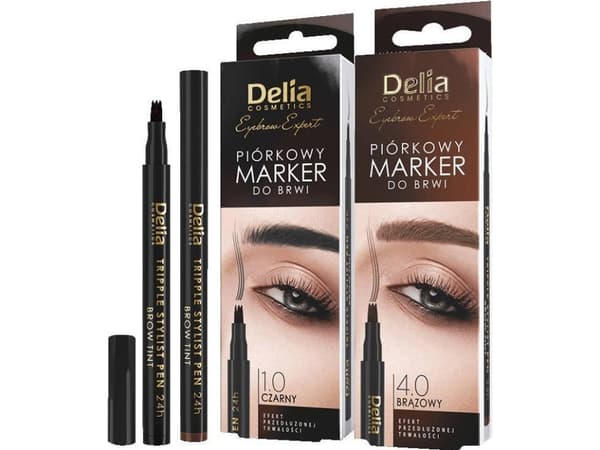Delia Cosmetics Eyebrow Expert Pen Eyebrow Marker - Svart 1stk