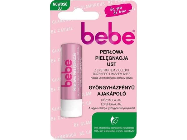 BEBE Protective Lipstick "Pearl Lip Care" with Rose Oil Extract and Shea Butter 4.9g