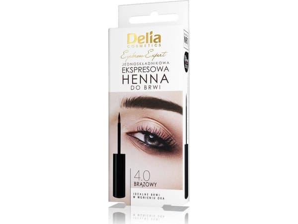 DELIA_Eyebrow Expert yhden komponentin express kulmakarvojen henna 4.0 Ruskea 6ml