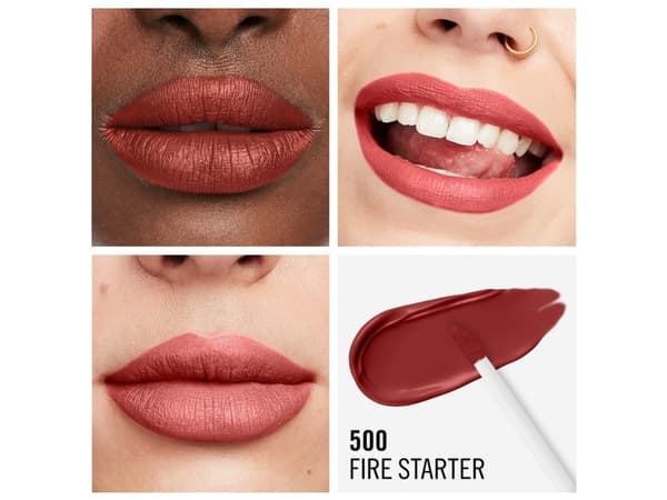 Lasting Mega Matte Liquid Lip Colour (W,7.4 ml,Fire Starter)