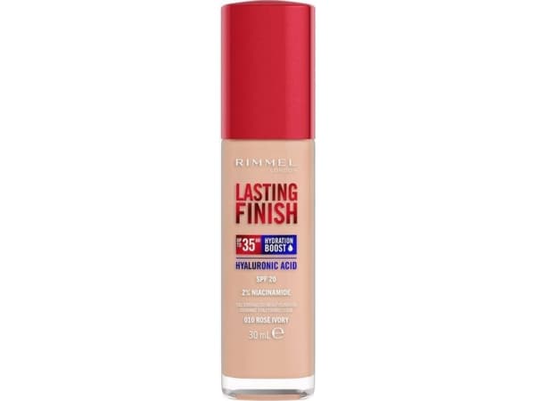 RIMMEL_Lasting Finish 35H erittäin kosteuttava ja pitkäkestoinen kasvopohjustusvoide SPF20 010 Rose Ivory 30ml