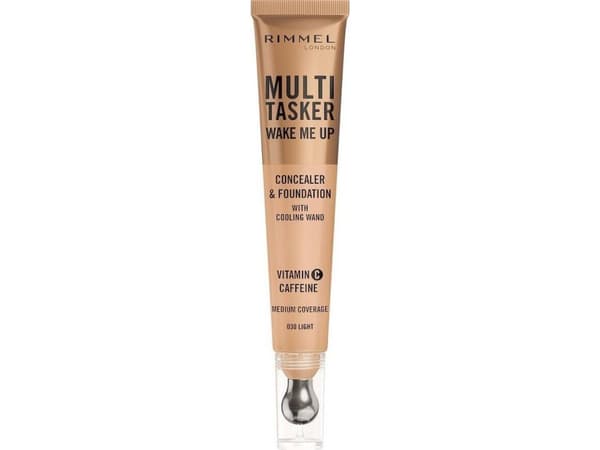 RIMMEL_Multi-Tasker Wake Me Up foundation och concealer med uppljusande effekt 030 Light 20ml