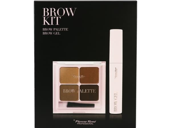 Pierre Rene PIERRE RENE_SET kulmakarvojen meikkipaletti 7.2g + kirkas geeli 10ml