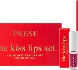 PAESE_SET The Kiss Lips pomadka do ust 05 Raspberry Red 3,4ml + konturówka do ust