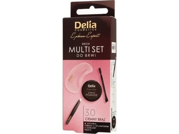 DELIA brown eyebrow kit pomade+ tweezers+ stencil