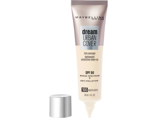 Maybelline Dream Urban Cover Full Coverage Lightweight Protective Make-up SPF50 100 Warm Ivory 30 ml