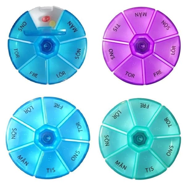 PILLERASK . DOSERINGSASK /MEDICINASK för 1 Veckor Doserings Purple