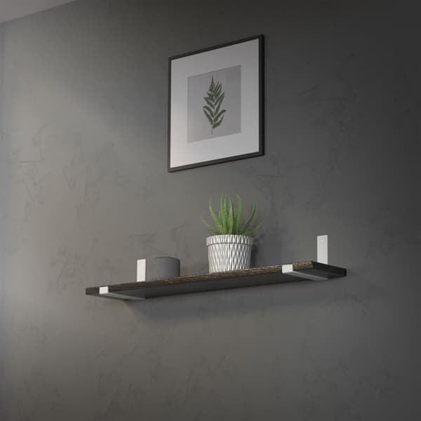Hyllyteline 2 kpl 20x4x14 cm valkoinen metalli 5 mm reikä ML-Design