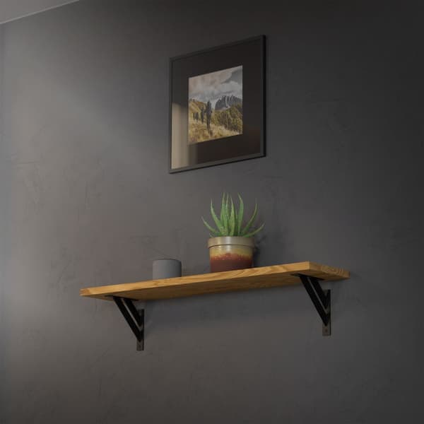 Hyllykannattimet 2 kpl 180x180 mm musta alumiini ML design