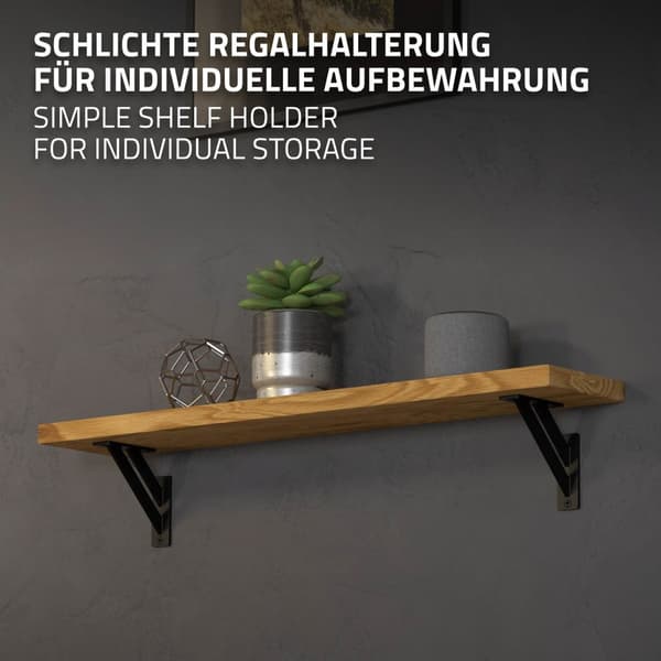 Hyldeknægte sæt med 2 stk. 120x120 mm sort aluminium ML-design