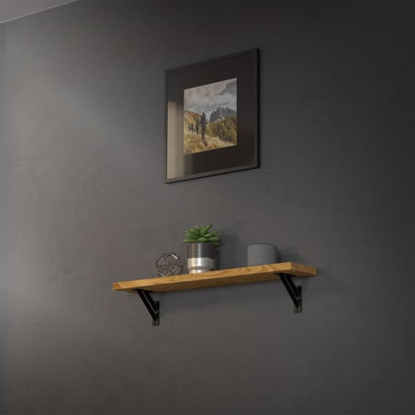 Hyldeknægte sæt med 2 stk. 120x120 mm sort aluminium ML-design