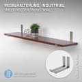 Miniatyrbillede 2 af 9: Hyldeknægt 2 stk. 25x4x14 cm industrielt metal 5 mm hul ML design