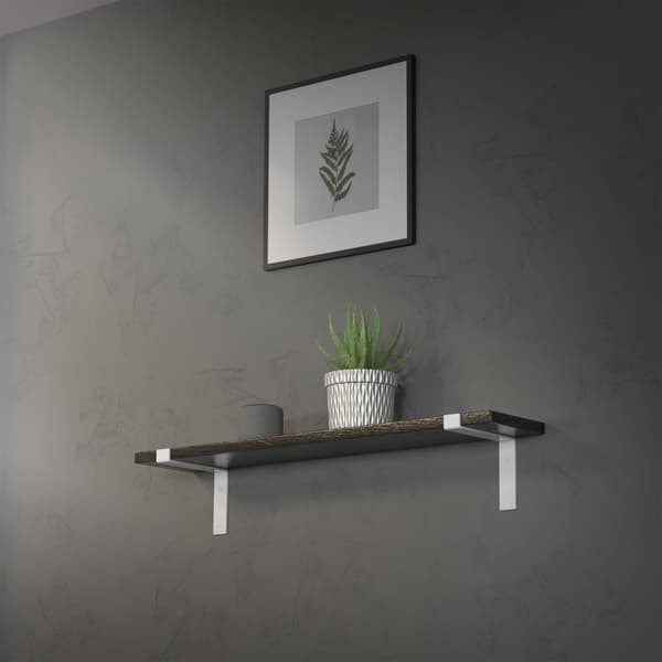 Hyllkonsol 2 st 20x4x14,5 cm vitmetall 5 mm hål ML design