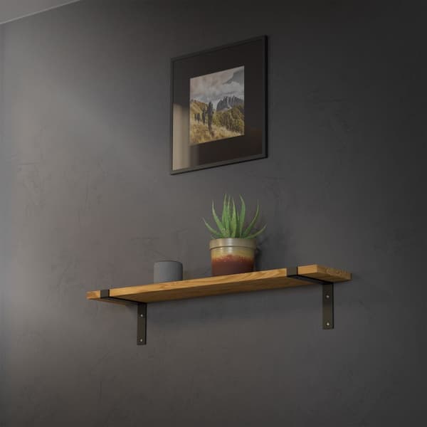 Hyldeknægt 2 stk. 20x4x14,5 cm sort metal 5 mm hul ML design