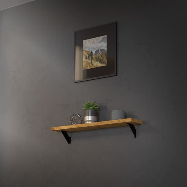 Hyllyteline kolmio 2 kpl 10x10x3 cm musta metalli ML-Design