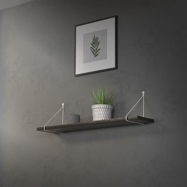 Hyllkonsol triangel 2 st 20x25 cm vit metall ML design