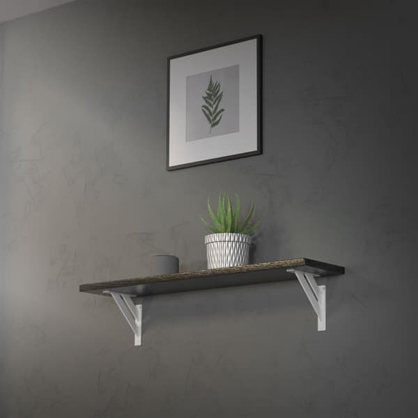 Hyldeknægte sæt med 2 stk. 180x180 mm hvid aluminium ML design