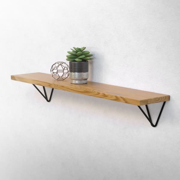 Hyllykannattimen kolmio 2 kpl 16x15,5x17 cm musta metalli ML design