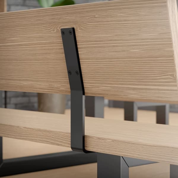 Hyllyteline 2 kpl 34.5x9x5 cm musta teräs ML design