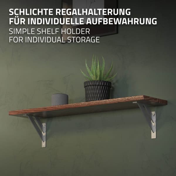 Hyldeknægte sæt med 2 stk. 240x240 mm sort aluminium ML-design