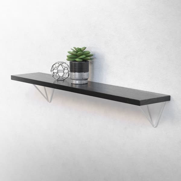 Hyllkonsol triangel 2 st 16x15,5x17 cm vit metall ML design