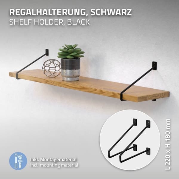 Hyldeholder hårnål 2 stk. 22x18x2,3 cm sort metal ML-design