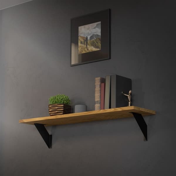 Hyldeknægt trekant 2 stk. 20x20x3 cm sort metal ML-Design