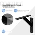 Miniatyrbild 5 av 8: Uppsättning med 4 hyllkonsoler i aluminium Hyllstöd Hyllkonsol Hyllkonsol Hyllkonsol
