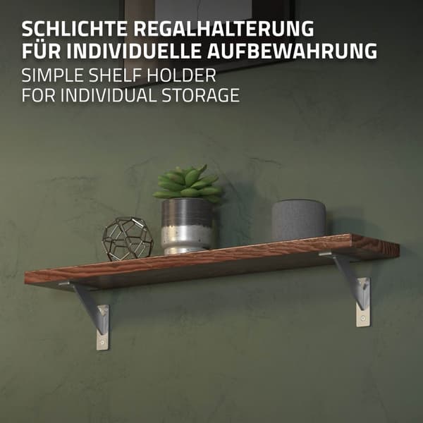 Sæt med 4 hyldeknægte i aluminium Hyldeknægt Hyldestøtte Hyldeknægt Hyldeknægt