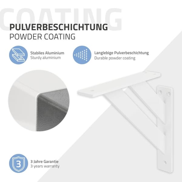 4-delat hyllfäste Aluminium hyllfäste Hyllfäste Hyllfäste Hyllstöd Hyllfäste Vit
