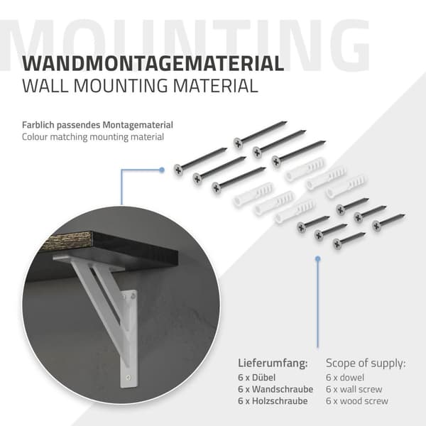 4-delat hyllfäste Aluminium hyllfäste Hyllfäste Hyllfäste Hyllstöd Hyllfäste Vit