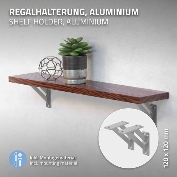 Set med 4 hyllkonsoler i aluminium Hyllkonsol Hyllkonsol Hyllstöd Hyllkonsol Hyllkonsol Hyllkonsol