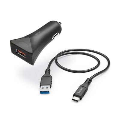 HAMA Lader 12V USB-C Kit 3A Svart