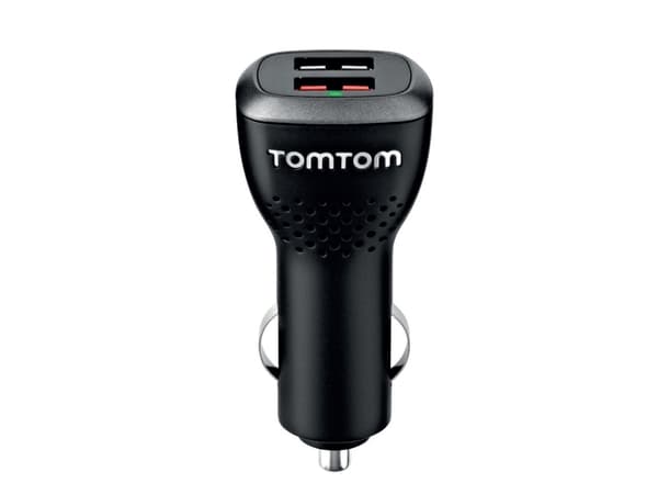 TomTom High-Speed Dual Charger - Strömadapter för bil - 2.4 A - 2 utdatakontakter (USB) - för GO 620, 6200; GO Professional 520, 620, 62XX; RIDER 410