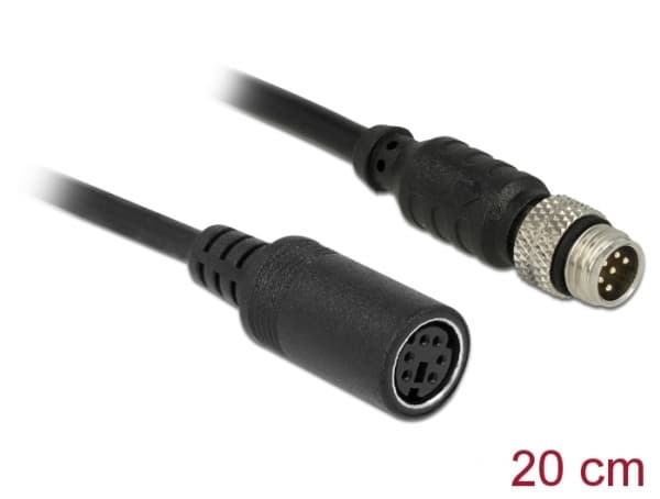Navilock - GPS-kabel - RS-232 - PS/2 (hunn) til 6-stifts M8 (hann) - 20 cm - svart