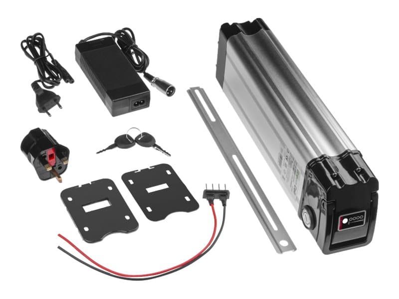 Green Cell - Batteri - 36V, silverfish + växelströmsadapter - Li-Ion - 11 Ah - 396 Wh (4 stiftkontakt)