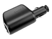 Garmin High-speed Multi-charger - Autovirtalaturi - 2 lähtöliitäntää (USB) - Garmin Speak Plus; Dash Cam 46, 47, 56, 57, 66, 67, Mini, Mini 2; VIRB 3 musta