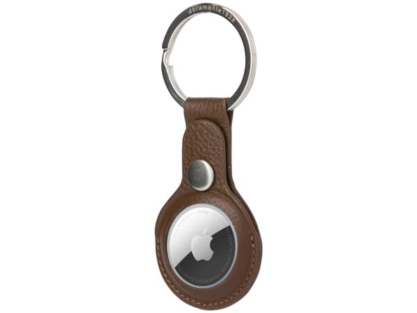 dbramante1928 Copenhagen - Nyckelring för anti-förlust Bluetooth-tagg - silver, mörk natur - för Apple AirTag