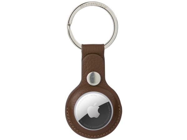 dbramante1928 Copenhagen - Nyckelring för anti-förlust Bluetooth-tagg - silver, mörk natur - för Apple AirTag