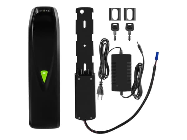 Green Cell PowerMove - Batteri - 36 V, nedåtgående rör + växelströmsadapter - Li-Ion - 14.5 Ah - 522 Wh (EC5)